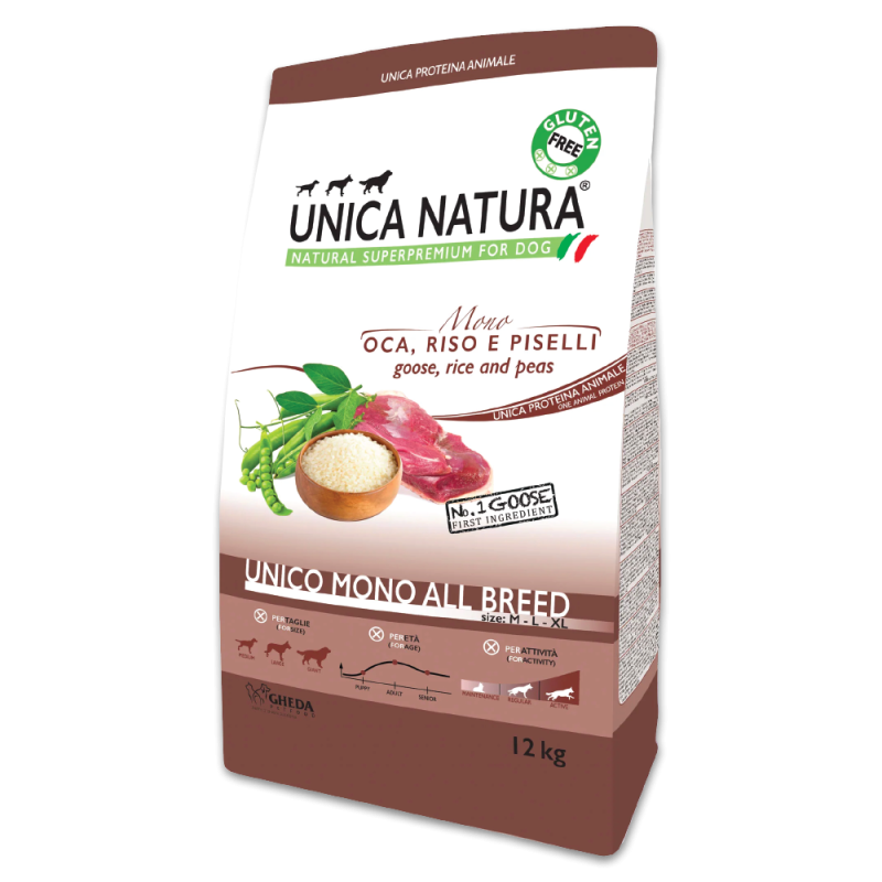 Unica-Natura-Goose-25/15–Rice-&-Peas-All-Breed-Mono-Protein